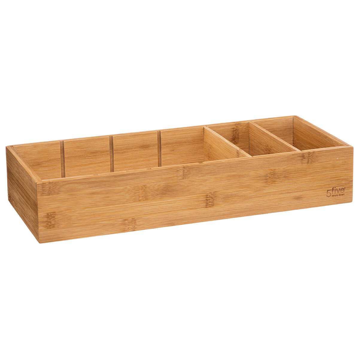 Bamboo Organizer with Adjustable Compartments for Efficient Storage