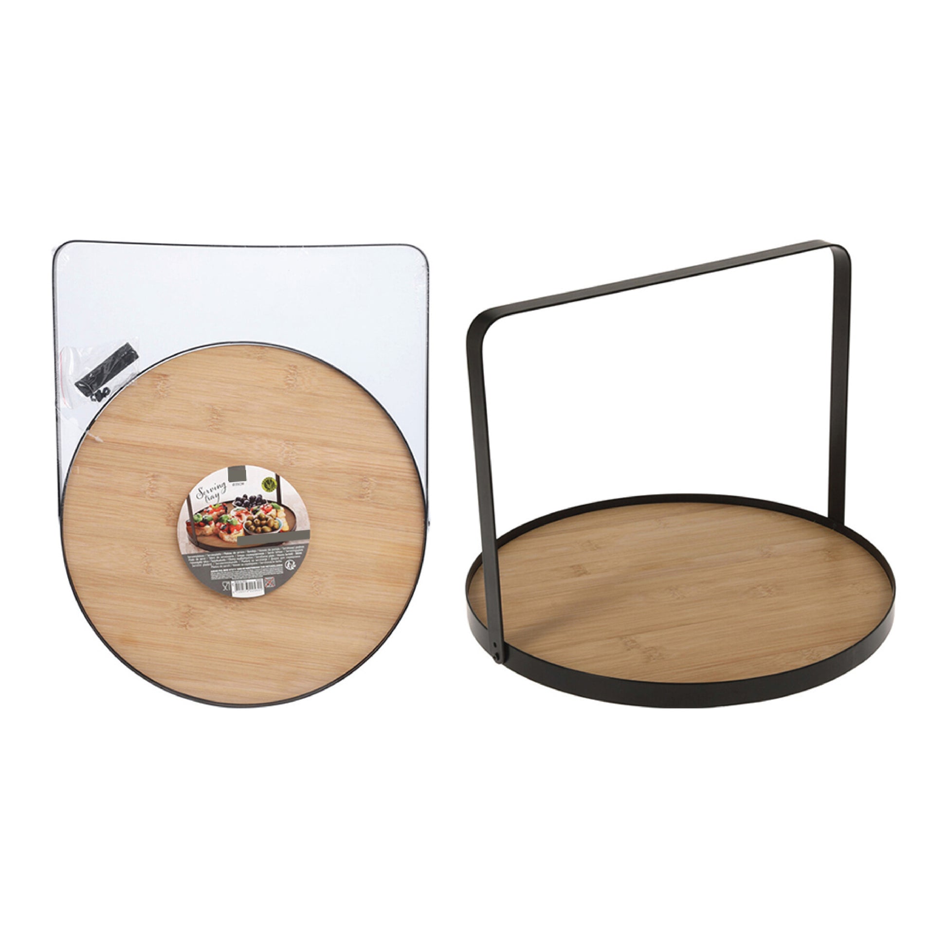 Serving Tray Bamboo With Metal