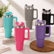 Stainless Steel Mug with Straw – 1200 ml