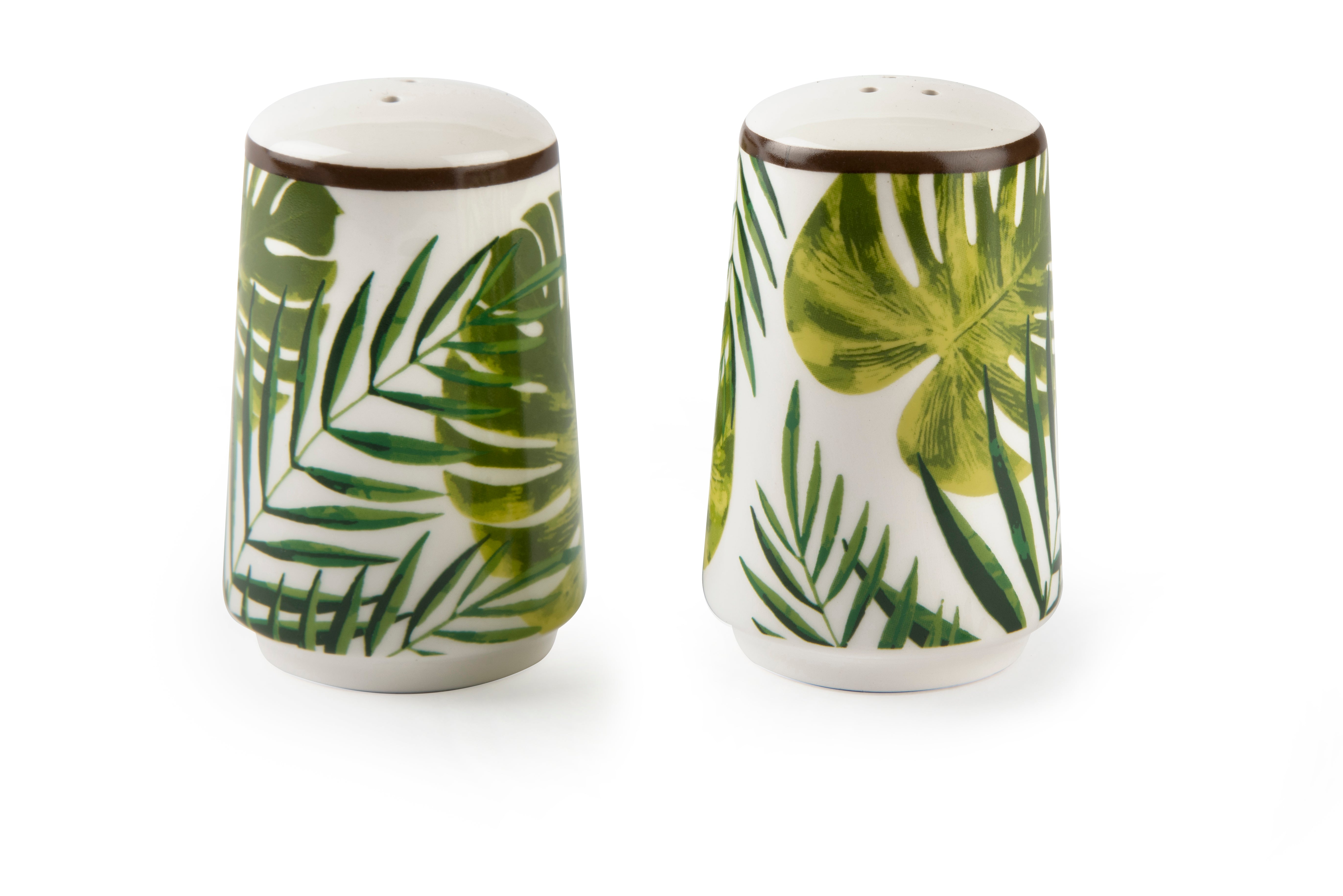 Foliage Salt & Pepper Shaker Set - Ceramic, 5x8cm