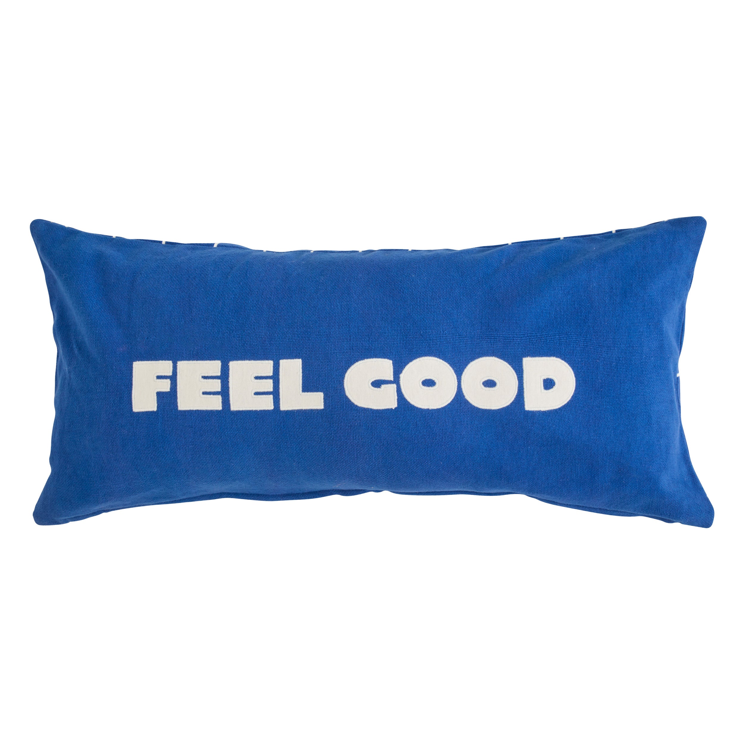 Flow Cushion - Embroidered Rectangular Cotton-Polyester Lumbar 75x35 cm