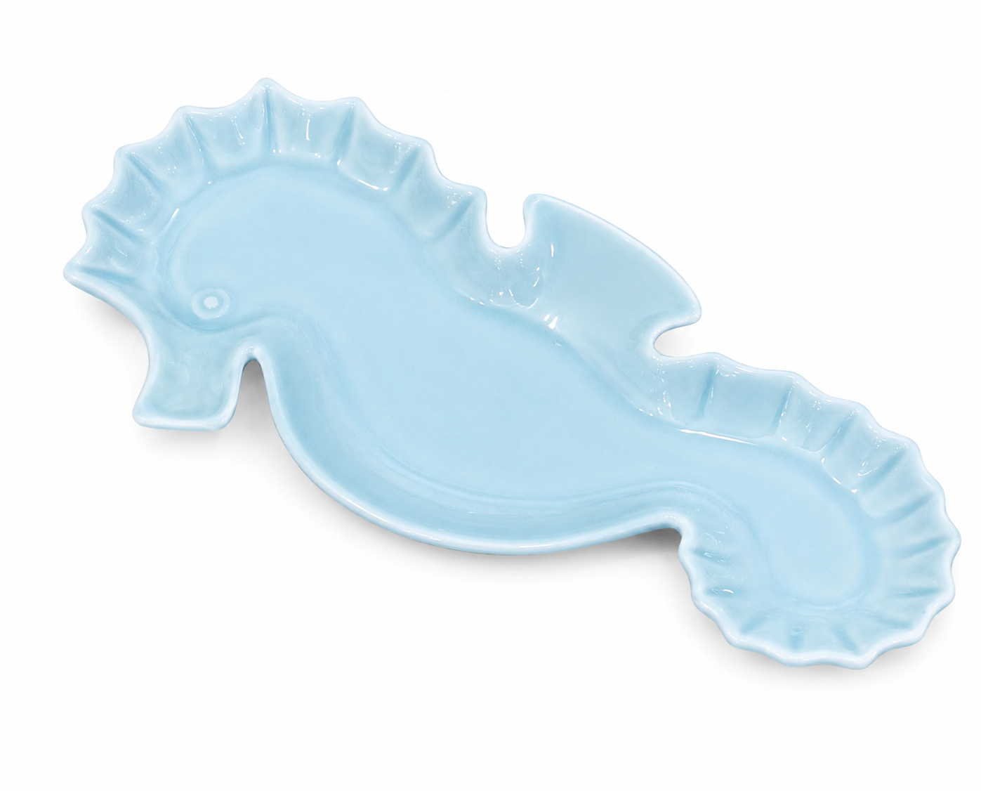 Sea Friends Acqua Seahorse Plate – 26×12 cm