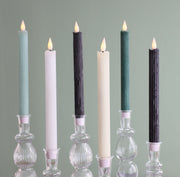 LED Pencil Candle Set of 2 pcs, Automatic Timer, Multiple Colors