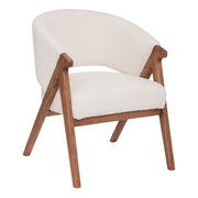 "Amza" Armchair with Exposed Rubberwood Frame