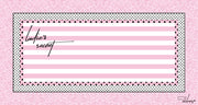 Carpet Lady's secret Pink Striped Area Rug with Polka-Dot Border