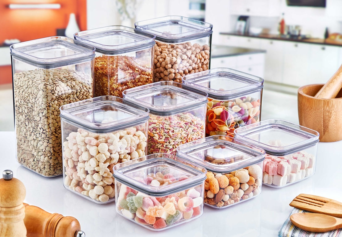 Crystal Square Storage Container 0.5L Airtight Polystyrene Food Box