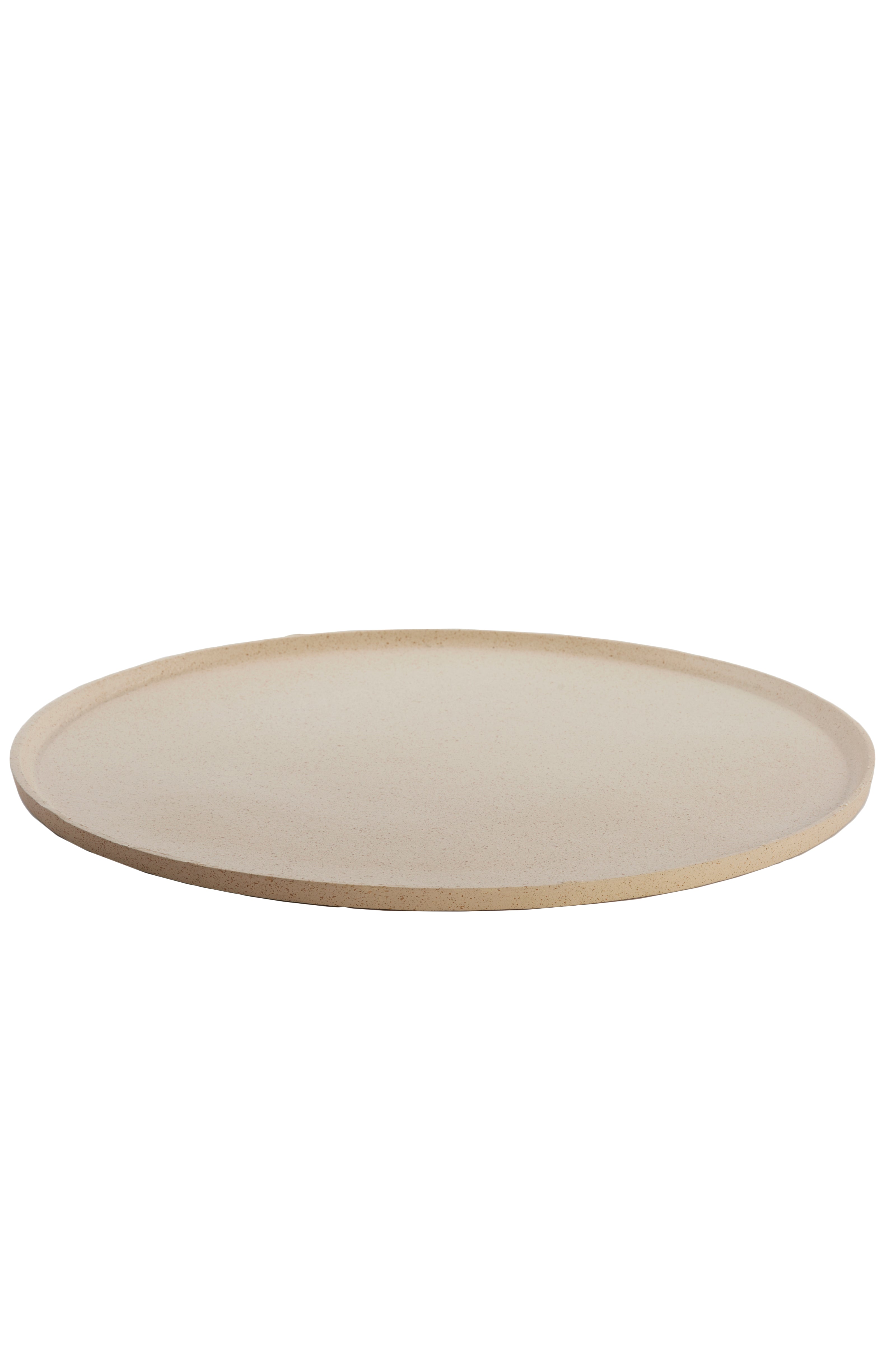 Sand Serving Board, Chestnut Aluminum Flat Board, 50 cm Round Tray