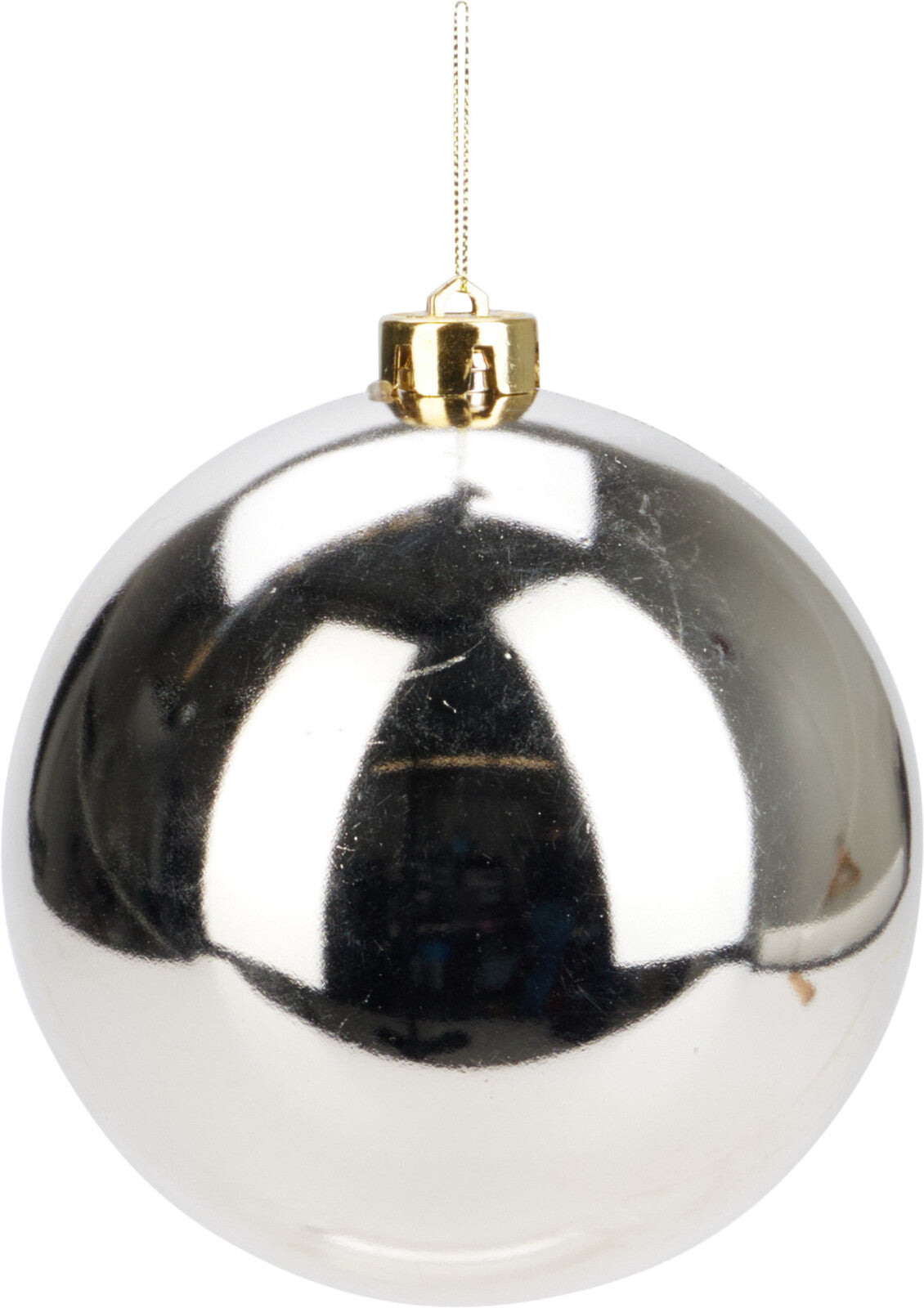 XMAS BALL 14cm Plastic Ornament - Light Gold, Matt/Shiny Silver, Pearl