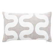 Cushion Cover "Jeni", Soft Chenille with Curved Patterns
