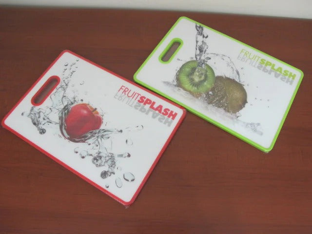 Colored Plastic Cutting Board with Handle