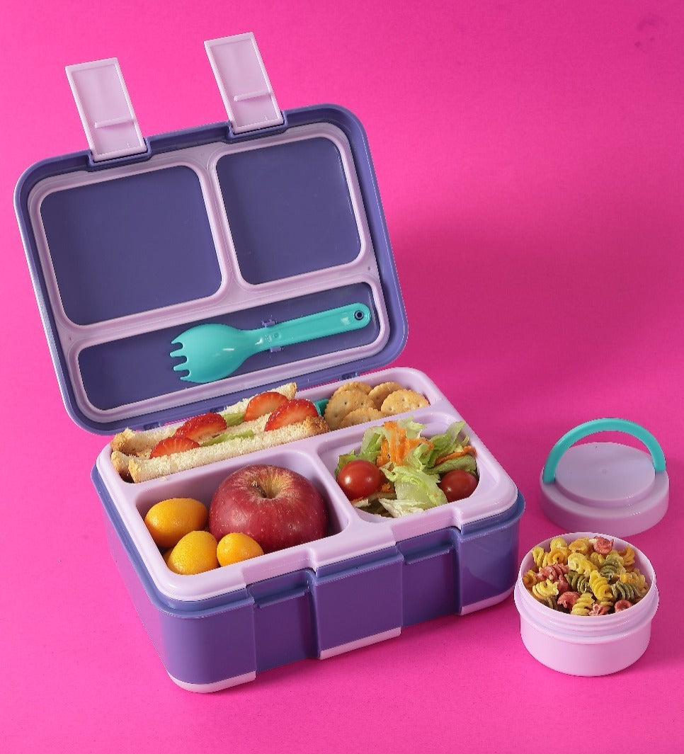 Kids Lunch Box with Built-in Ice Pack and Leakproof Food Cup