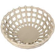 Fruit Basket Dolomite Ceramic Open-Weave 24 x 24 x 10 cm Ivory