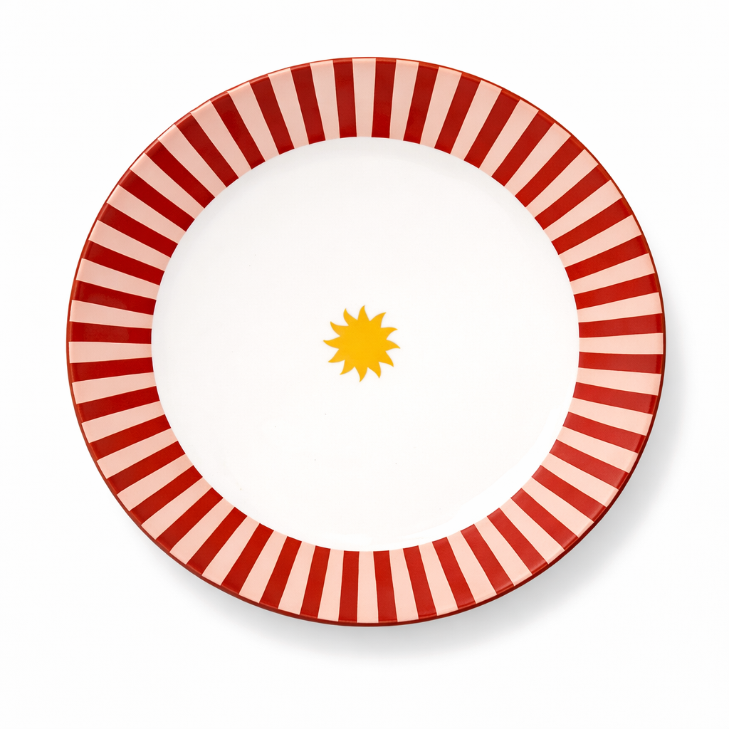 Handmade Porcelain Dessert Plate 21 cm Heart Design
