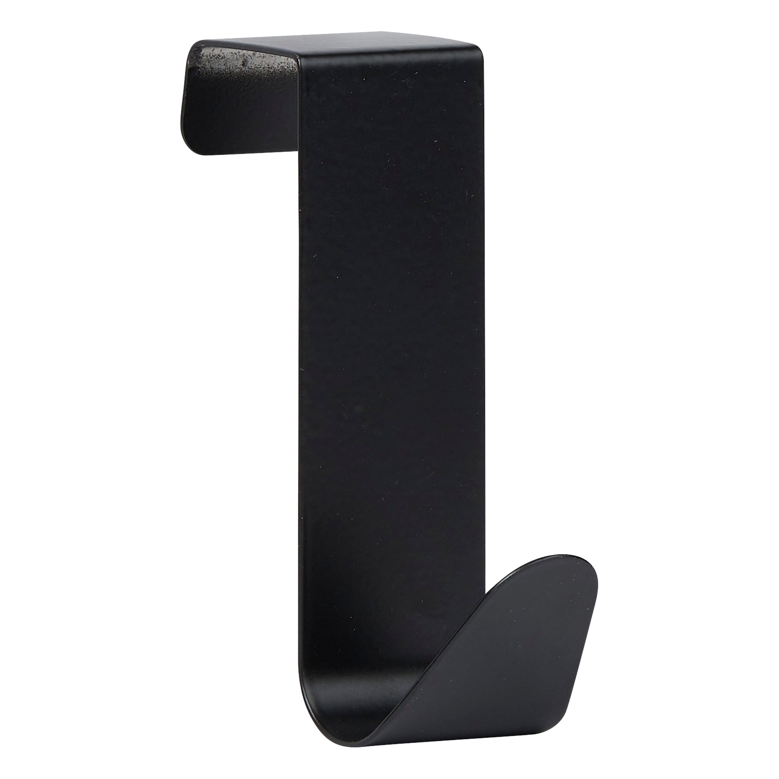 Set of 4 Stainless Steel Over-Door Hooks, Assorted Black & Silver