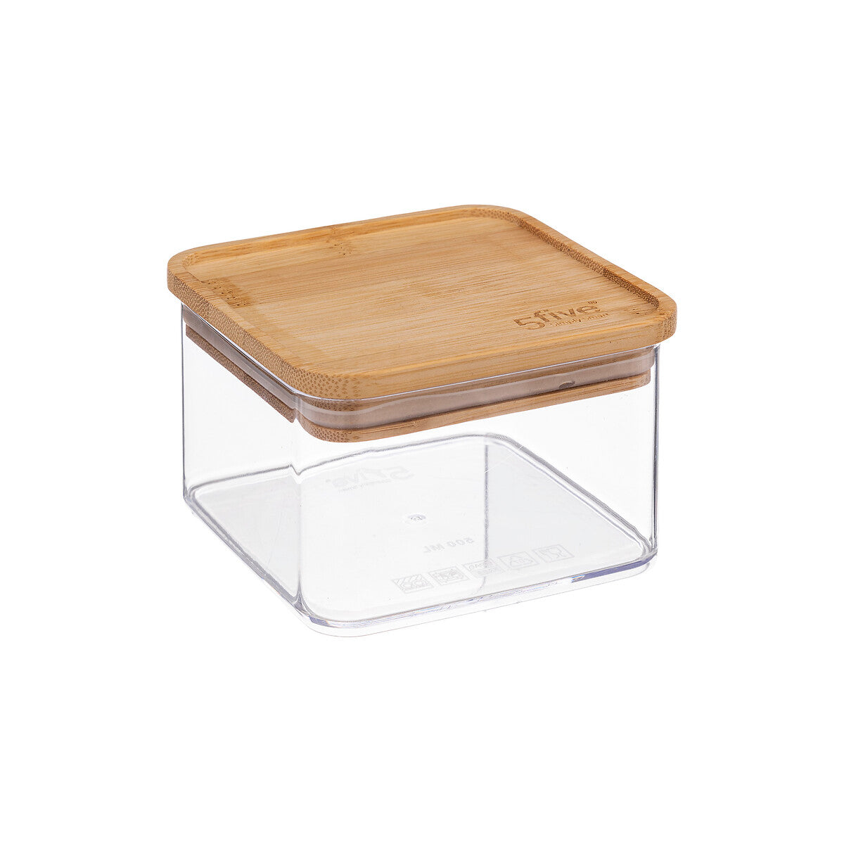 Square Storage Box with Bamboo Lid