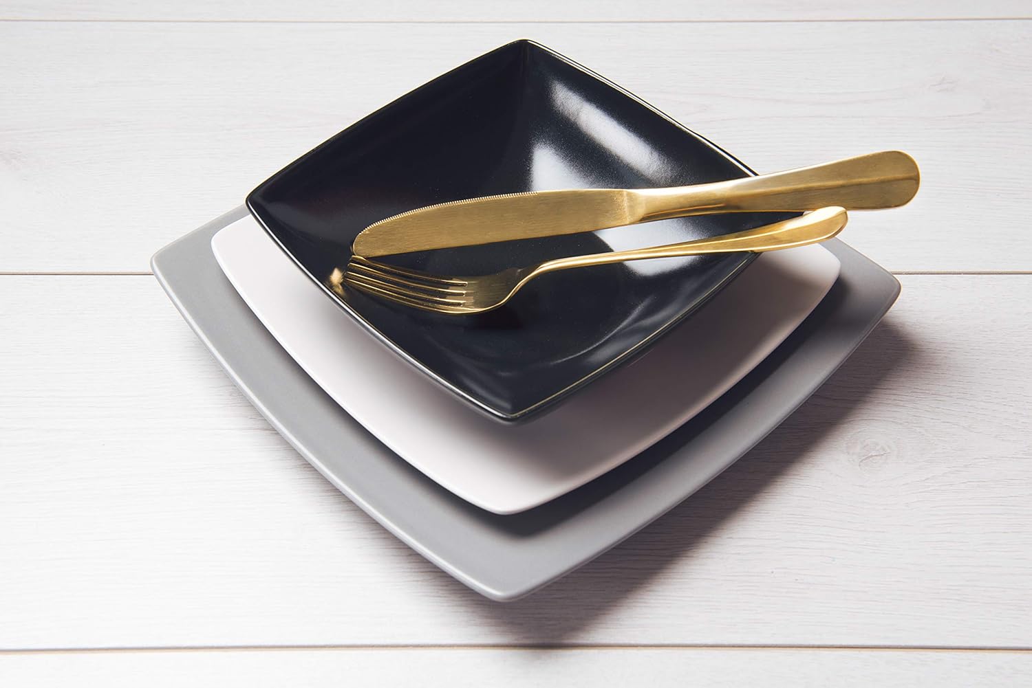 Vintage Gold Cutlery Set, 24-Piece Stainless Steel Retro Flatware