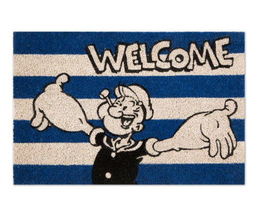 Popeye Welcome Doormat with Non-Slip PVC Backing