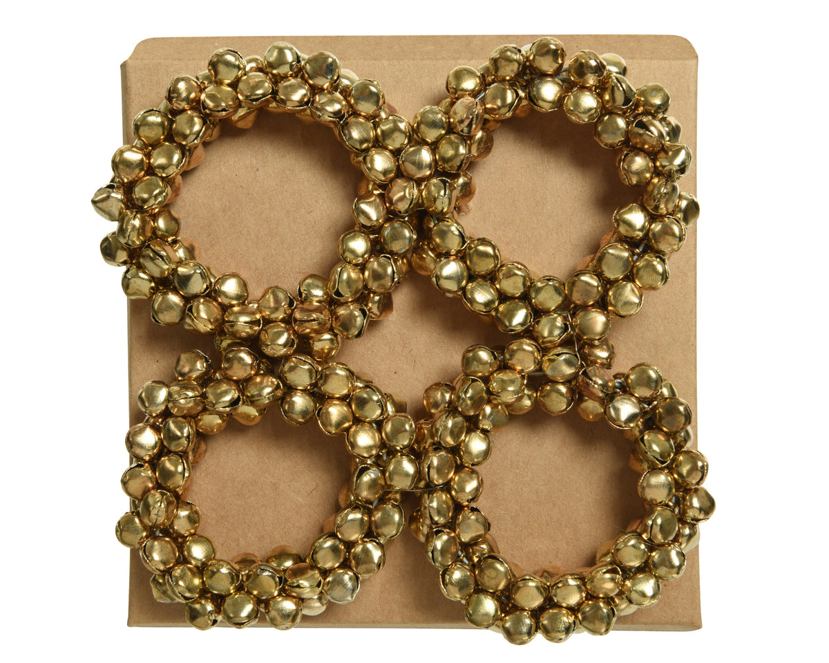 Napkin Ring Iron Bells - Gold Christmas Napkin Rings (Set of 4)