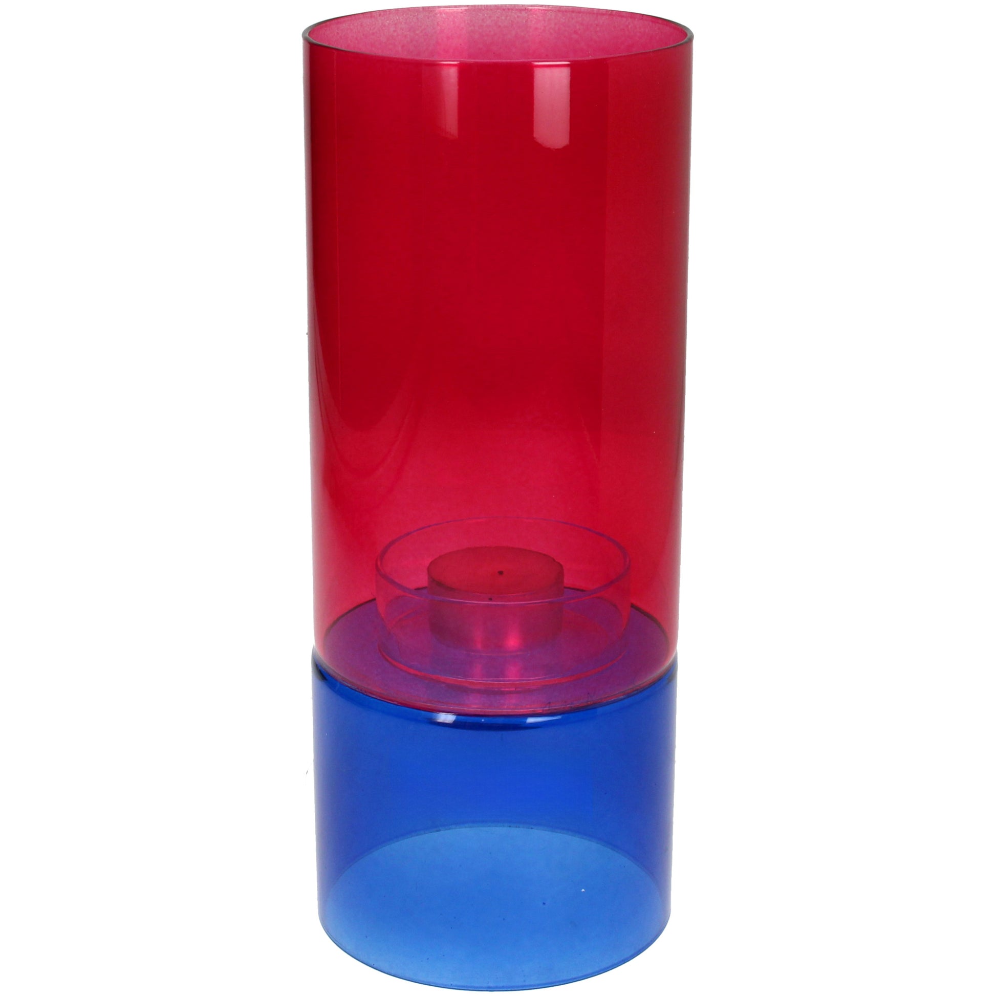 Glass Cylinder Candle Holder 25 cm Multicolored