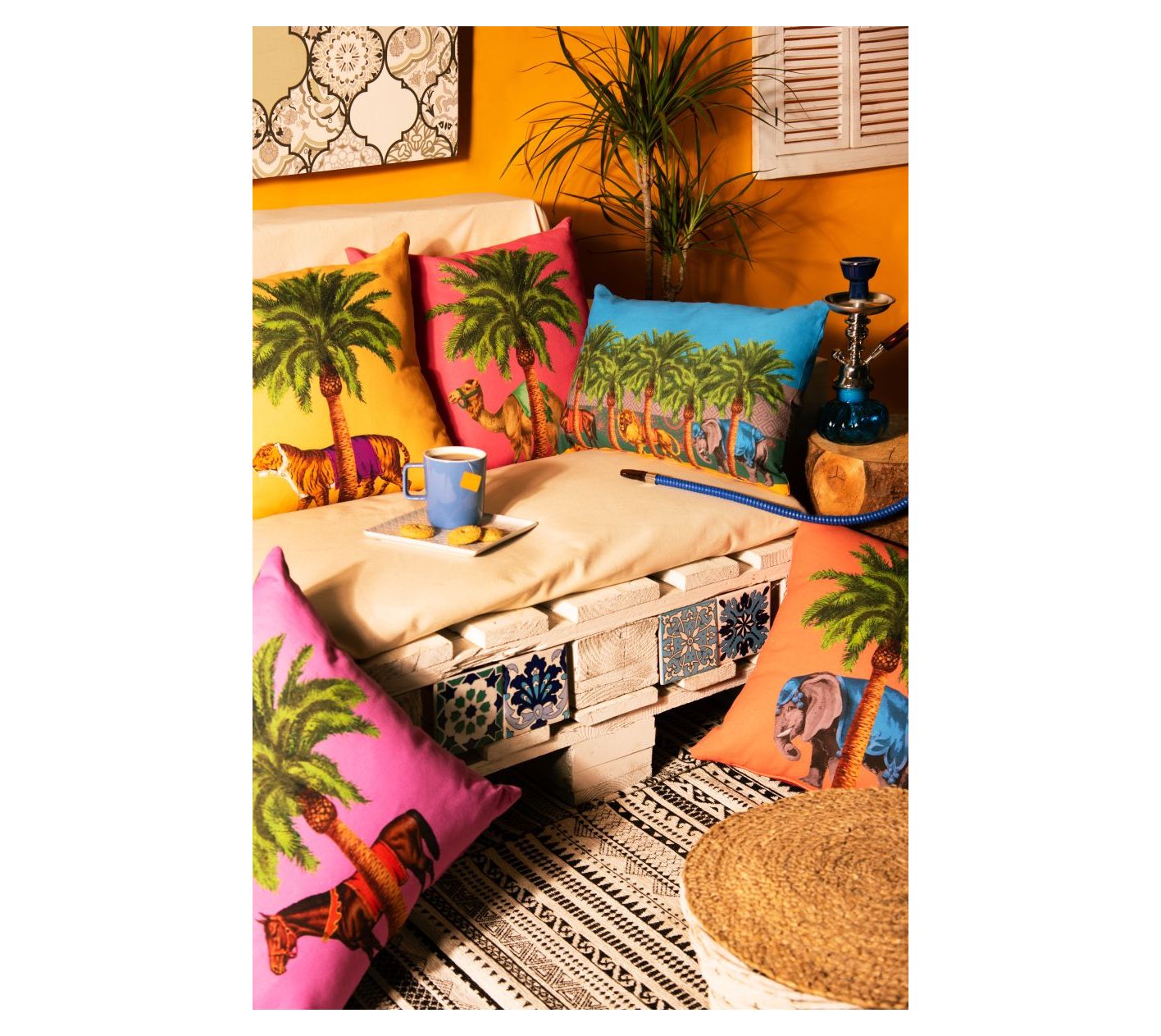 Le Cirque du Marrakech Tiger Pillow - Stylish Cotton Cushion