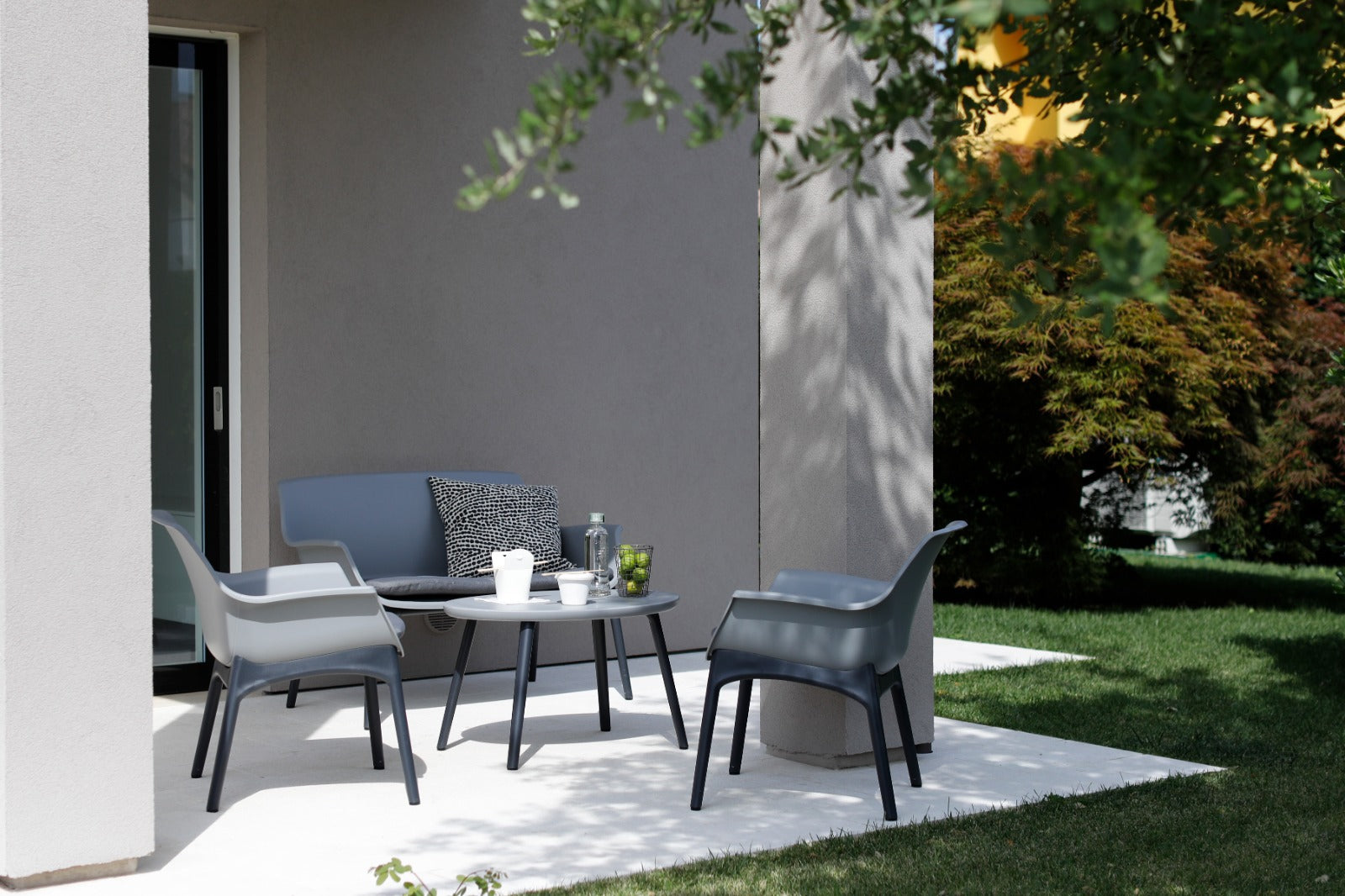 Luxor Outdoor Lounge Set, Ergonomic Polypropylene Garden Furniture