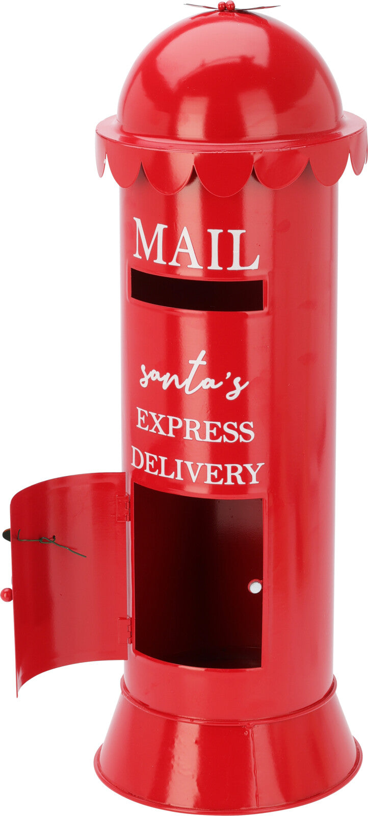 MAILBOX IRON Red Iron Christmas Mailbox Decoration D19x53 cm
