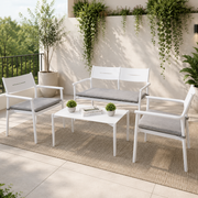 OUTDOOR ALUMINUM SET 2+1+1 WITH TABLE