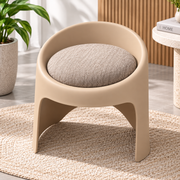 Round Pouf with Cushion