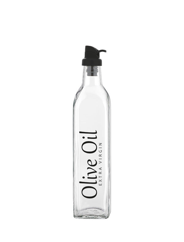 Oslo Decorated Glass Oil Bottle