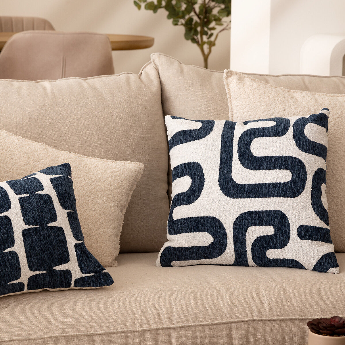Jacquard Cushion "Safina" with Velvet Back