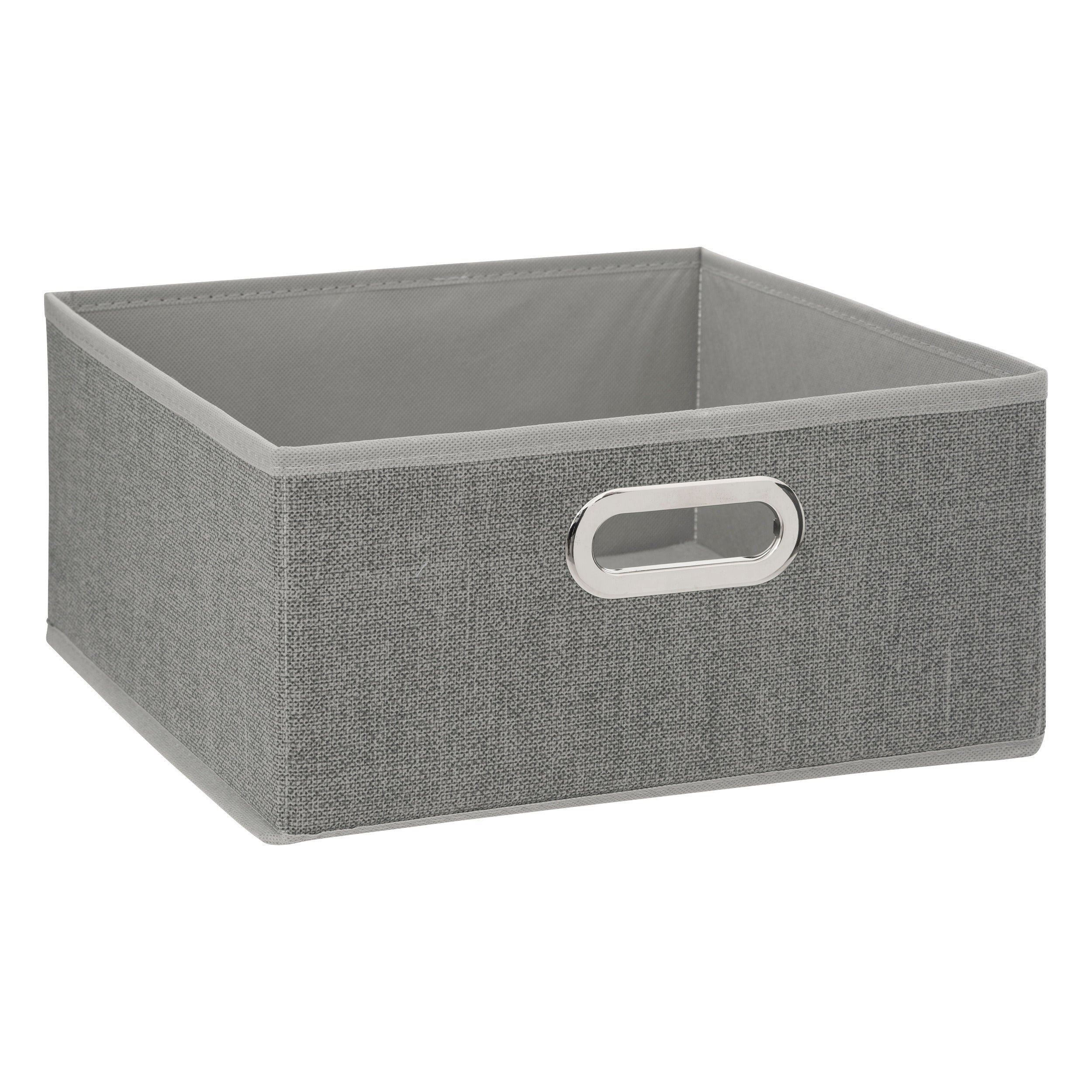 Linen Storage Box - 31x31x15.3 cm CARDBD/PP linen-effect organizer