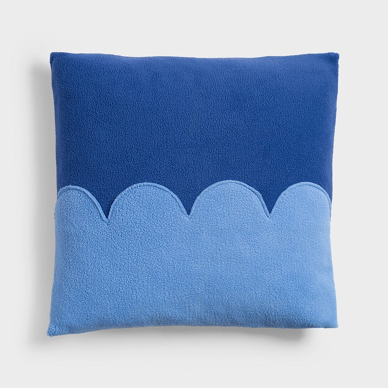 Square Cushion 40x40 cm Two-Tone Scallop, Inner Cushion Included
