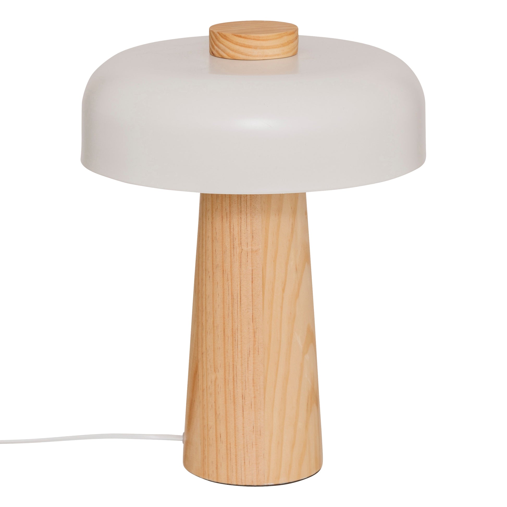 Mushroom Lamp Pola Sector - Rubberwood Base & Tinted Steel Shade