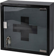 Medicine Box with Frosted Glass Door and Lock