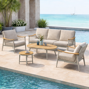 Outdoor Sofa Set 3+1+1 with 2 Tables