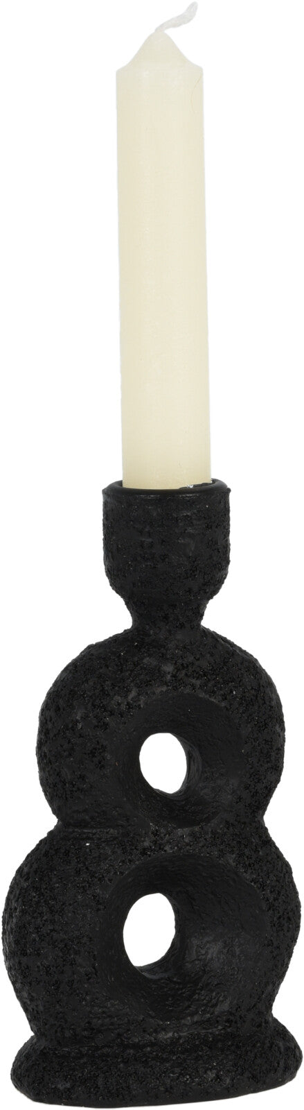 Candle Holder - Black, 7.4x4.8x15.2cm