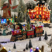 Santa Snowman Train with 12 LED, Musical with Movement - Christmas