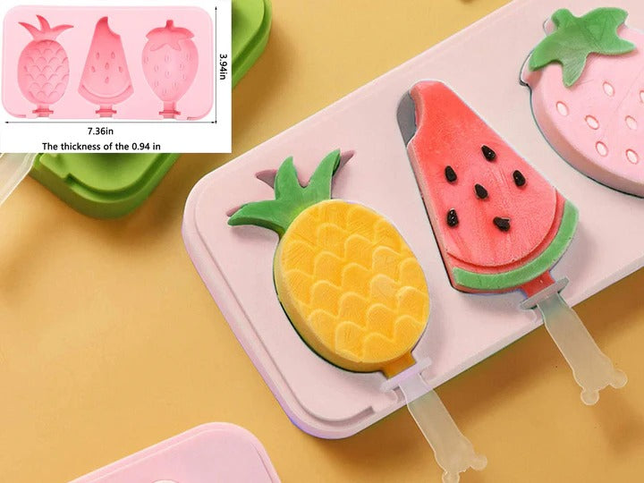 Silicone Popsicle Molds with Cover and Sticks