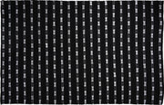 Cotton Rug with Black and White Details, 120x180 cm