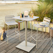 PHUKET High Square Table - Minimalist Epoxy Steel Outdoor Garden Table