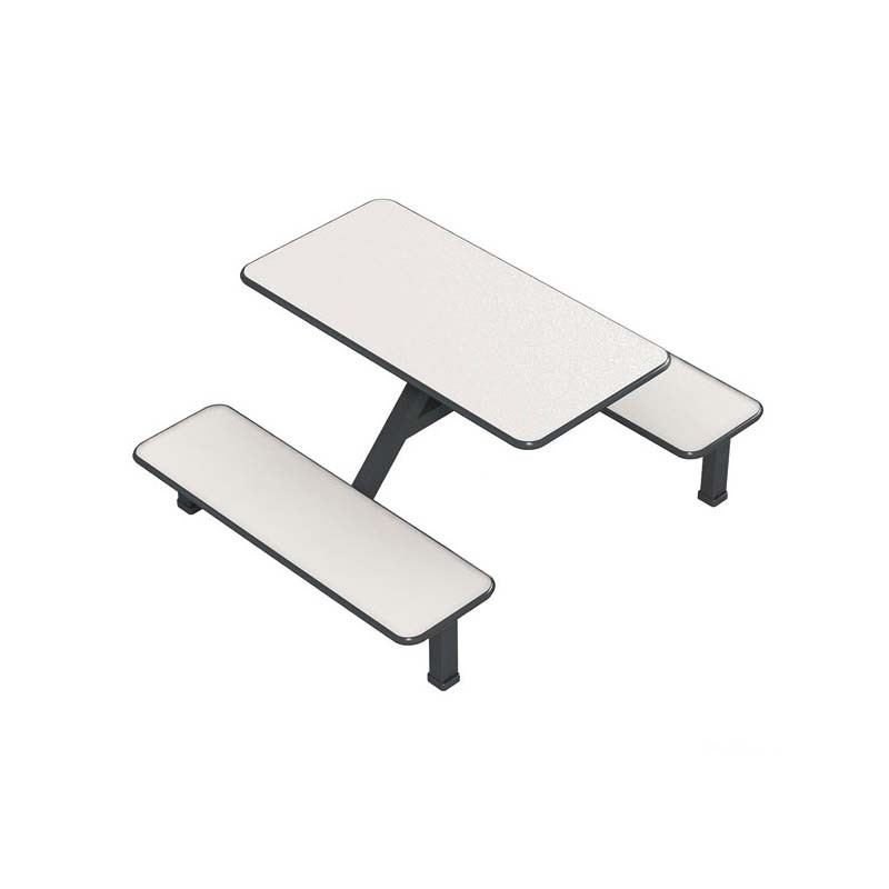 Rectangular Kids Desk with 2 Seats, Cream