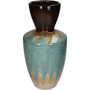 Vase Stoneware Blue Decorative Vitrified Home Accent 18x18x37cm