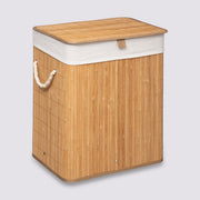 RECT BAMBOO LAUNDRY BASKET 60L Beige