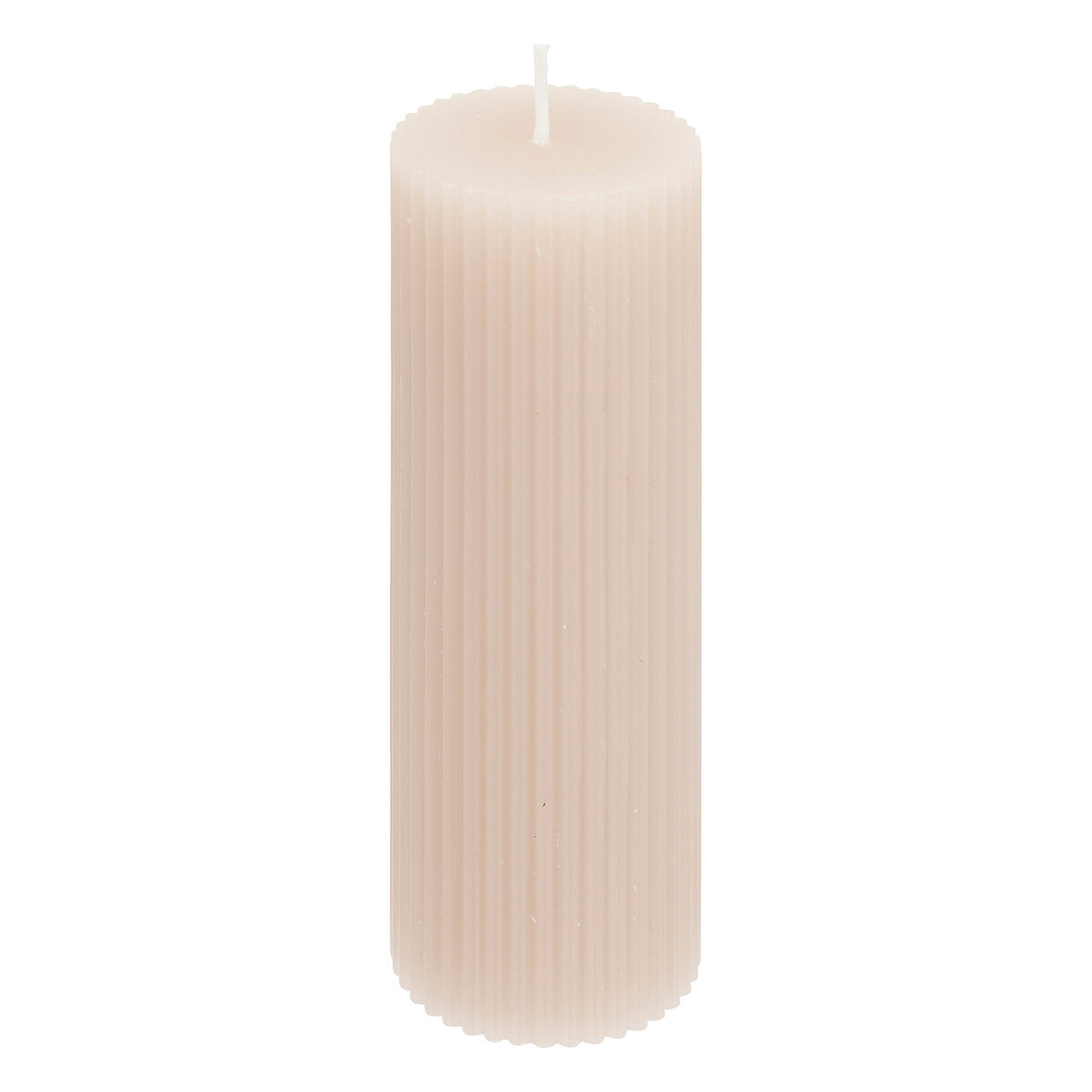 Demi Round Candle with Ridged Finish