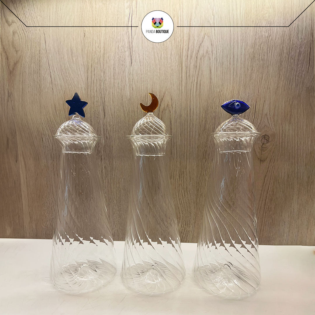 Handmade Glass Carafe with Decorative Stopper