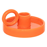 Candle Holder "Yuca" - Glazed Ceramic Taper Holder with Ring Handle