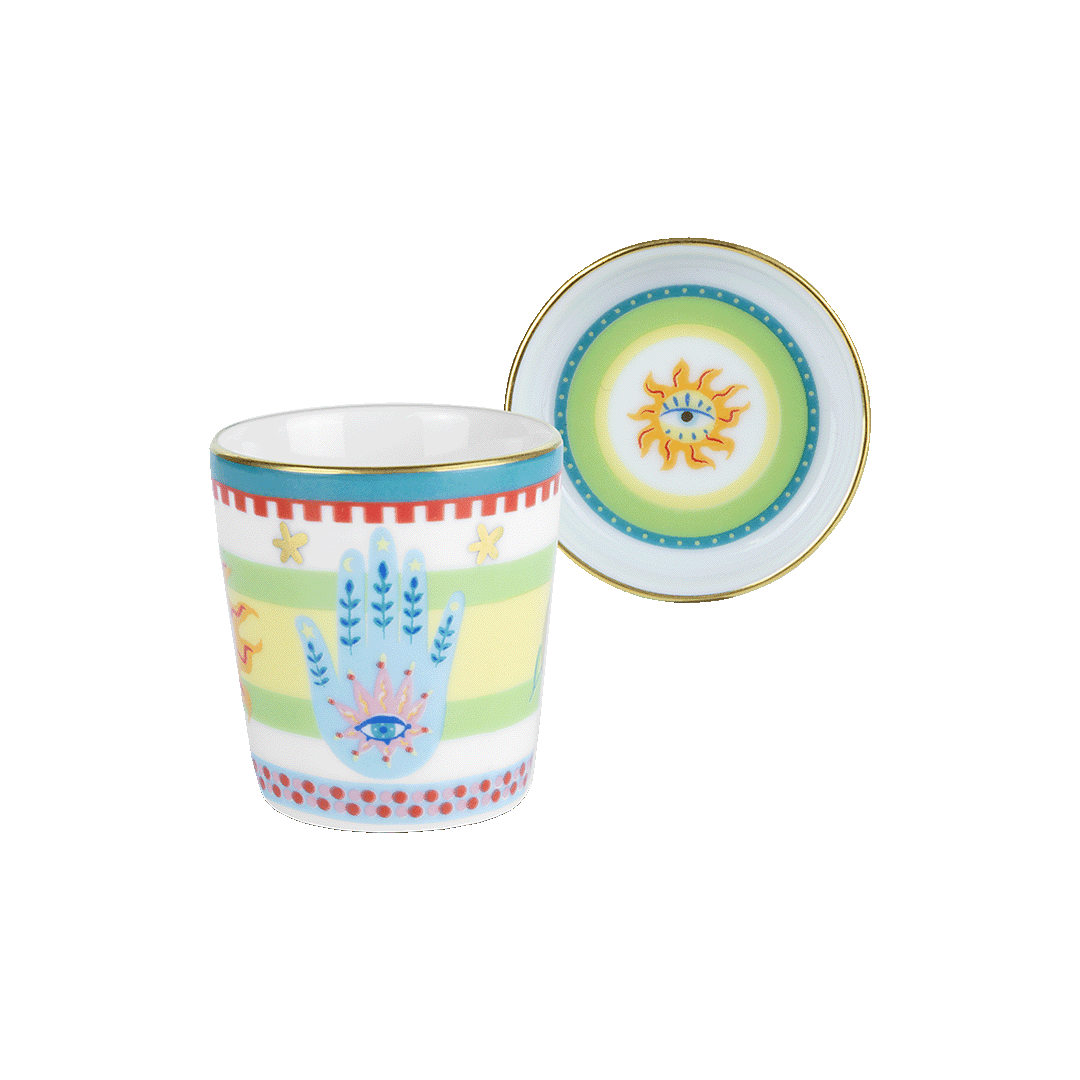 ESPRESSO CUP WITH LID/SAUCER HAND