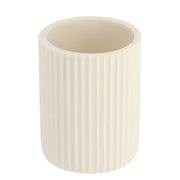 Tumbler with Stripes Polyresin Toothbrush Holder for Bathroom