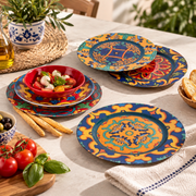 TRINACRIA Set of 6 Charger Plates, Multicolor, 33 cm
