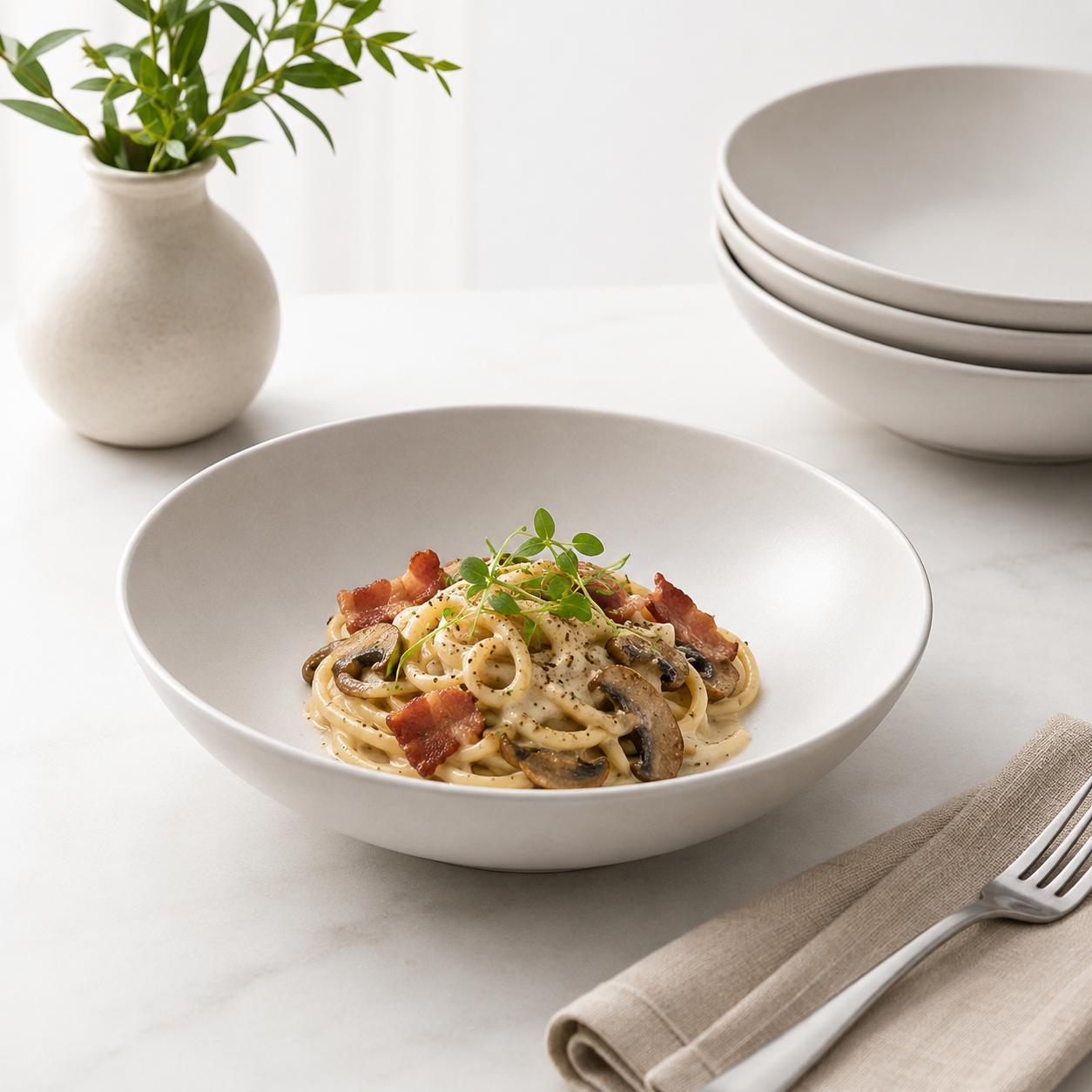Light Beige Deep Plate 23 cm
